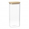 Банка для хранения прямоугольная glass bamboo, 2 л