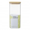 Банка для хранения прямоугольная glass bamboo, 2 л