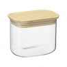 Банка для хранения прямоугольная glass bamboo, 600 мл