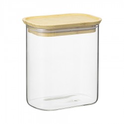 Банка для хранения прямоугольная glass bamboo, 950 мл