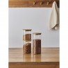 Банка для хранения прямоугольная glass bamboo, 950 мл