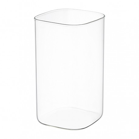 Банка для хранения стеклянная с крышкой, 1,5 л, светло-серая