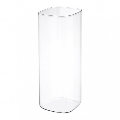 Банка для хранения стеклянная с крышкой, 2 л, светло-серая