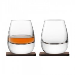 Набор стаканов с деревянными подставками islay whisky, 250 мл, 2 шт