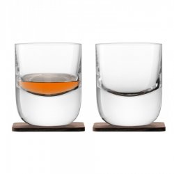 Набор стаканов с деревянными подставками renfrew whisky, 270 мл, 2 шт
