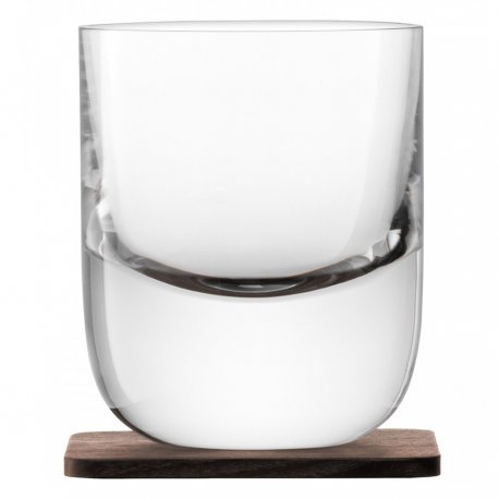 Набор стаканов с деревянными подставками renfrew whisky, 270 мл, 2 шт