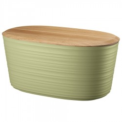 Хлебница с бамбуковой крышкой tierra, 10 л, светло-зеленая
