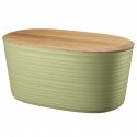Хлебница с бамбуковой крышкой tierra, 10 л, светло-зеленая