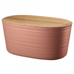 Хлебница с бамбуковой крышкой tierra, 10 л, терракотовая