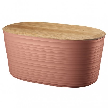 Хлебница с бамбуковой крышкой tierra, 10 л, терракотовая