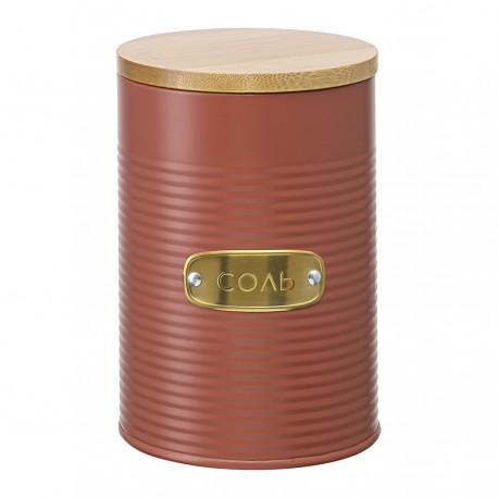 Банка для хранения соли irmel, 1,3 л, терракота