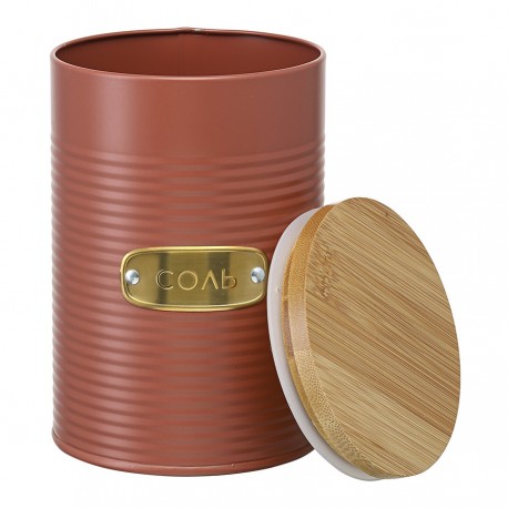 Банка для хранения соли irmel, 1,3 л, терракота