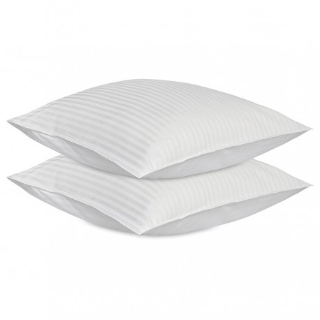 Набор наволочек из страйп-сатина из коллекции essential, 70х70 см