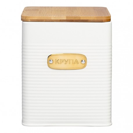 Банка для хранения крупы irmel, 3,2 л, молочная