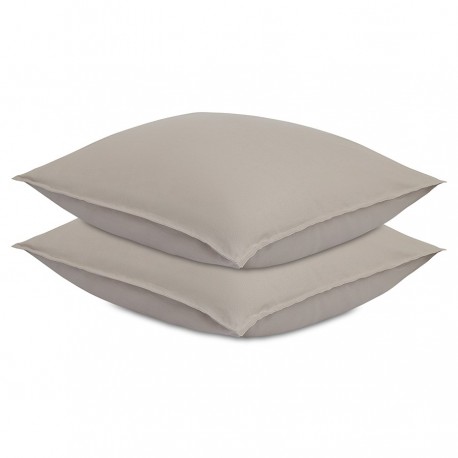 Набор наволочек изо льна и хлопка серо-бежевого цвета из коллекции essential, 70х70 см