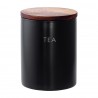 Банка керамическая для хранения чая, 650 мл, черная