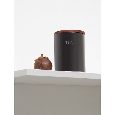 Банка керамическая для хранения чая, 650 мл, черная