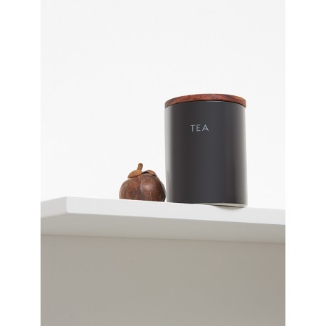 Банка керамическая для хранения чая, 650 мл, черная