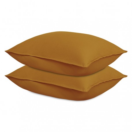Набор наволочек изо льна и хлопка цвета карри из коллекции essential, 50х70 см