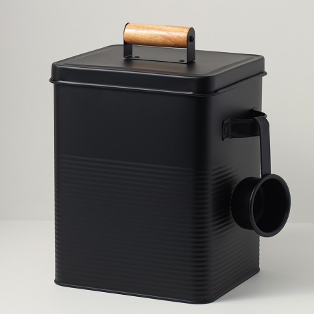 Банка для хранения универсальная irmel, 6,2 л, с ложкой, графит