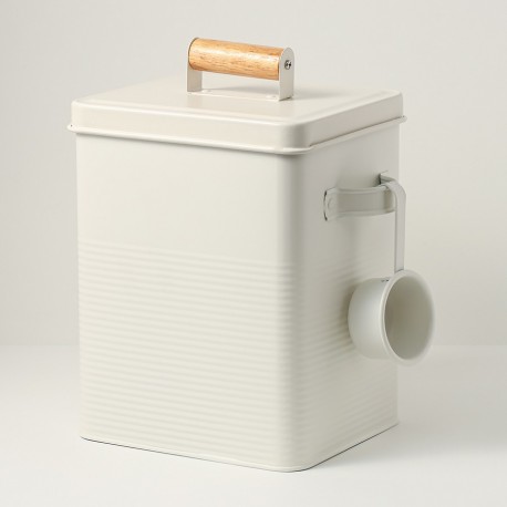 Банка для хранения универсальная irmel, 6,2 л, с ложкой, молочная