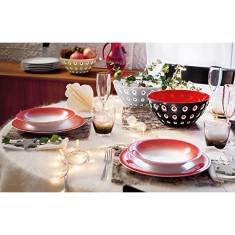 Салатник le murrine, D25 см, красный