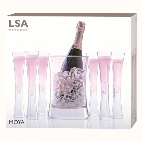 Набор для шампанского moya малый, розовый, 7 пред