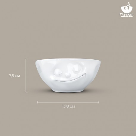 Чаша happy, 350 мл, белая