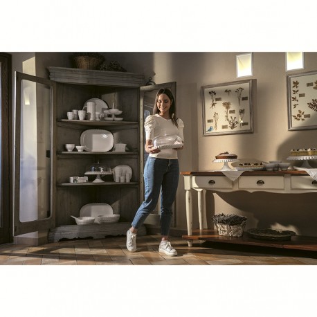 Блюдо для торта с крышкой tiffany, D30 см, молочно-белое