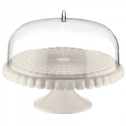 Блюдо для торта с крышкой tiffany, D36 см, молочно-белое