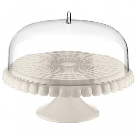 Блюдо для торта с крышкой tiffany, D36 см, молочно-белое