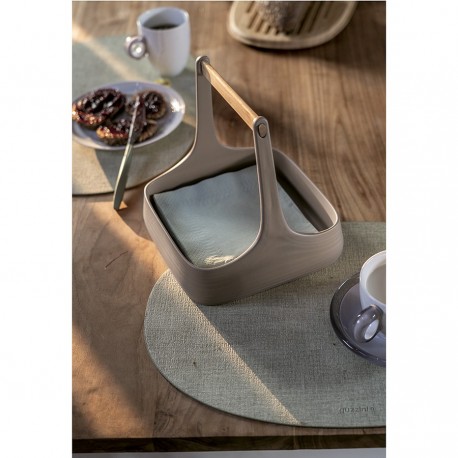 Салфетка подстановочная овальная двухсторонняя fabric, мятная