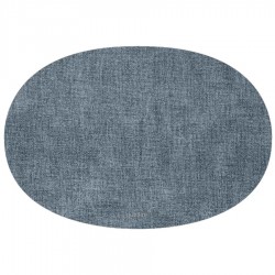 Салфетка подстановочная овальная двухсторонняя fabric, синяя