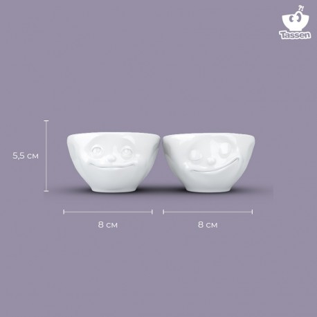 Набор чаш dreamy & happy, 100 мл, белый, 2 шт.