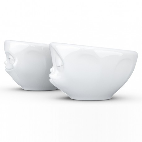 Набор чаш grinning & kissing, 100 мл, белый, 2 шт.