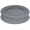 Набор обеденных тарелок soft ripples, D27 см, серые, 2 шт.