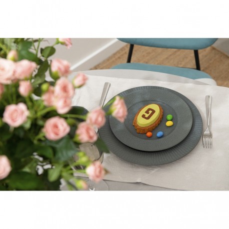 Набор обеденных тарелок soft ripples, D27 см, серые, 2 шт.