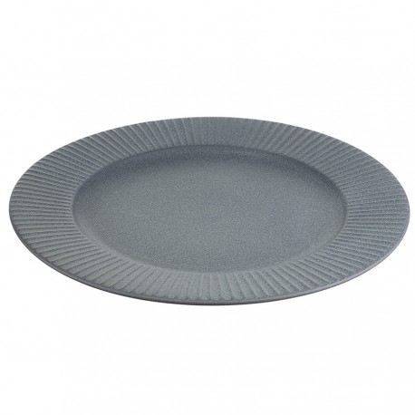Набор обеденных тарелок soft ripples, D27 см, серые, 2 шт.