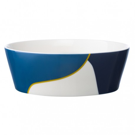 Набор из двух салатников синего цвета с авторским принтом из коллекции freak fruit, 16см