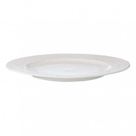 Набор из двух тарелок белого цвета с фактурным рисунком из коллекции essential, 27см