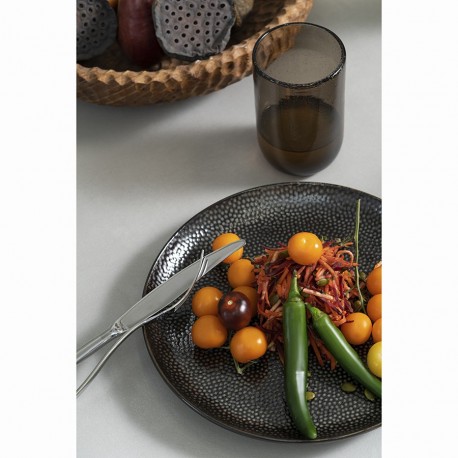 Набор обеденных тарелок dots, D26 см, черные, 2 шт.