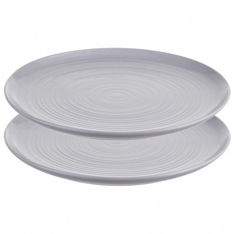 Набор обеденных тарелок in the village, D28 см, серые, 2 шт.