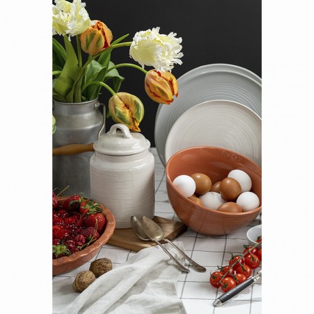 Набор обеденных тарелок in the village, D28 см, серые, 2 шт.