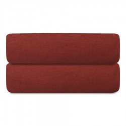 Простыня на резинке изо льна и хлопка цвета копченой паприки из коллекции essential, 160х200х30 см