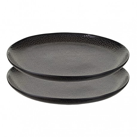 Набор тарелок dots, D21 см, черные, 2 шт.