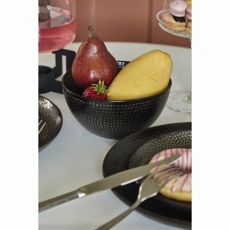 Набор чаш dots, 800 мл, черные, 2 шт.