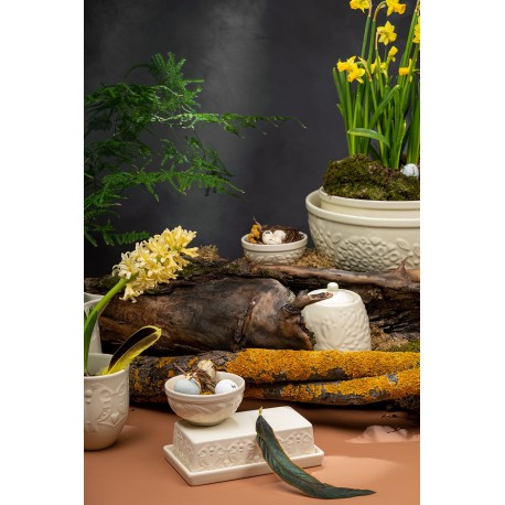 Масленка birds of paradise, кремовая