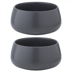 Набор из двух салатников темно-серого цвета из коллекции essential, 800 мл