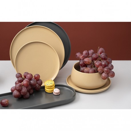 Набор из двух тарелок бежевого цвета из коллекции essential, 20 см