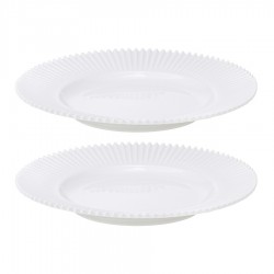 Набор из двух тарелок белого цвета из коллекции edge, 21 см